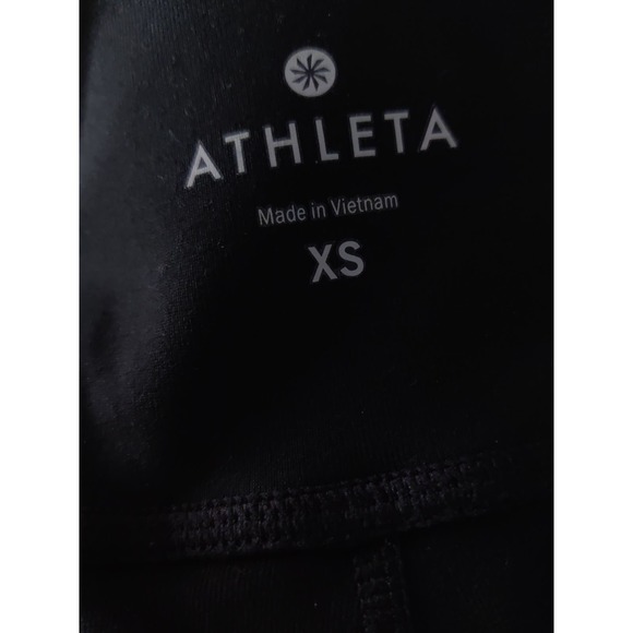 3/$20 Athleta Chanturanga 7/8 Jacquard Black & White Colorblock Leggings XS - Picture 10 of 10